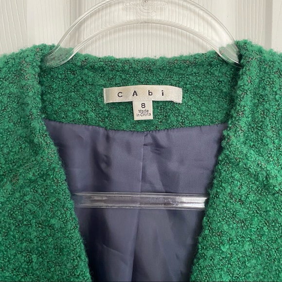 CAbi | Ivy Boucle Wool Blend Emerald Green Blazer - Picture 4 of 6